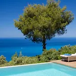 Villa Mirtes With Breathtaking Sea View,close To Porto Katsiki And Egremni Pondi