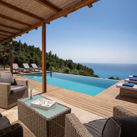 Villa Mirtes With Breathtaking Sea View,close To Porto Katsiki And Egremni