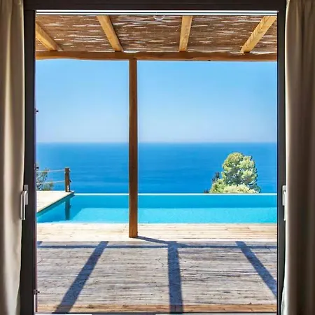 Villa Mirtes With Breathtaking Sea View,close To Porto Katsiki And Egremni