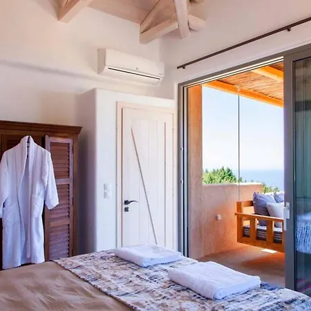 Villa Mirtes With Breathtaking Sea View,close To Porto Katsiki And Egremni