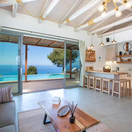 Mirtes With Breathtaking Sea View,close To Porto Katsiki And Egremni Луксозна вила *