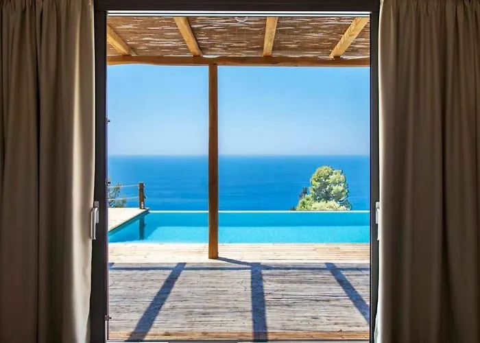 Villa Mirtes With Breathtaking Sea View,close To Porto Katsiki And Egremni