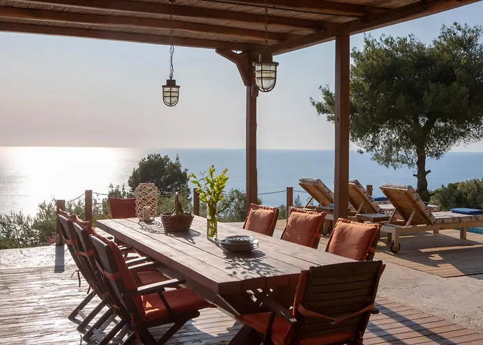 Villa Mirtes With Breathtaking Sea View,close To Porto Katsiki And Egremni Pondi