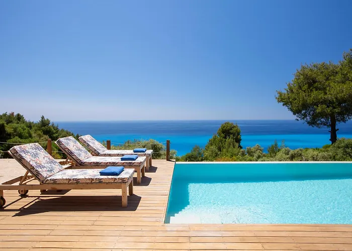 Villa Mirtes With Breathtaking Sea View,close To Porto Katsiki And Egremni *